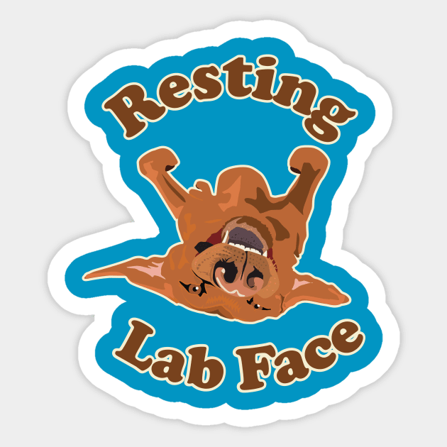 Rest Labrador Face Sticker by BOEC Gear